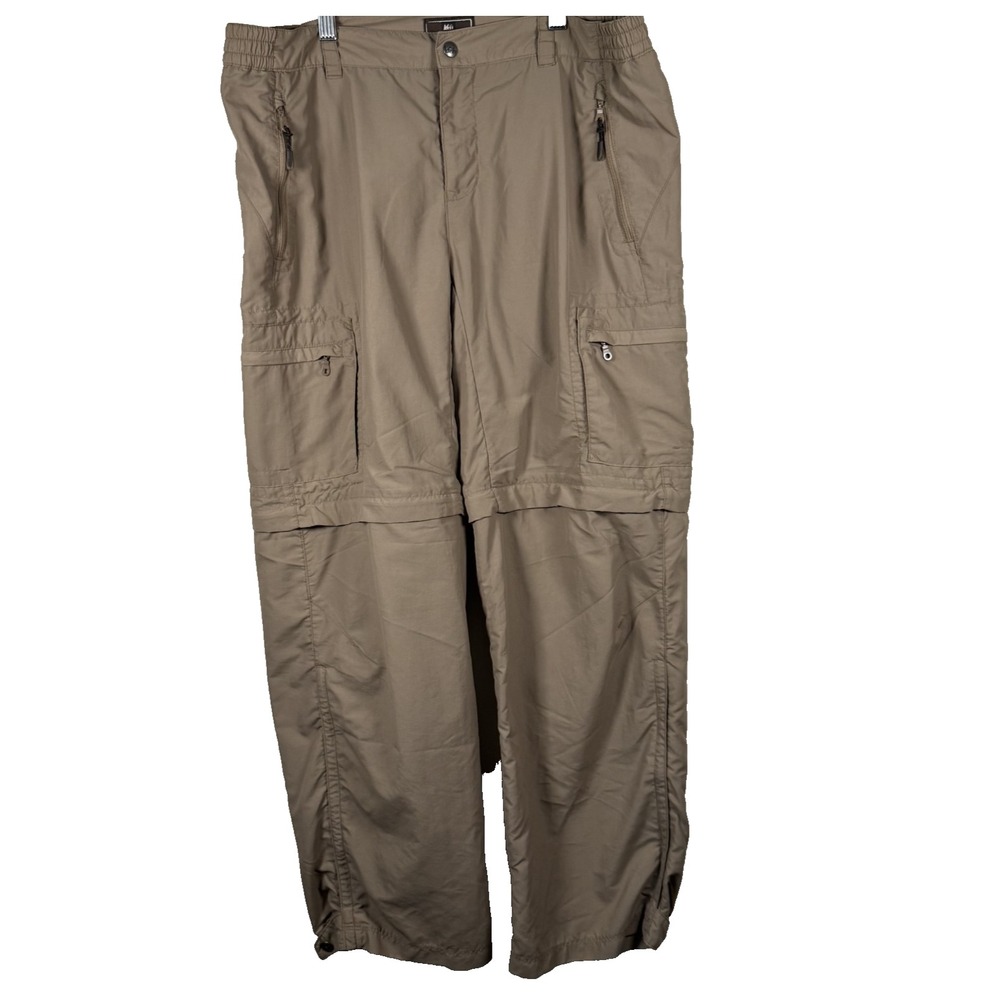 REI Women's Hiking Outdoor Gear Pants Size 10 Petite Beige Convertible UPF 50+